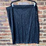 Ashley Stewart  Black Lace Pull-On Knee Length Skirt Women's Size 26/28 Photo 0