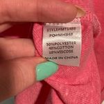 Mimosa Pink Short Sleeve‎ Tee Casual Crew Neck Photo 3