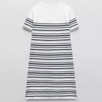 ZARA NWT WOMEN'S STRIPED KNIT MINI DRESS WHITE /NAVY SIZE M 3859/035 Photo 1