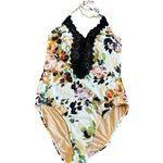 Anthropologie Sea Mermaid One Piece Floral Print Swimsuit Bathing Suit Size XS Photo 0