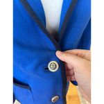 Talbots  Cobalt Blue & Navy Aberdeen Cotton Two Button Blazer Photo 3