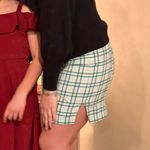 Wild Fable  Checkered Green and Cream Mini Skirt Photo 2