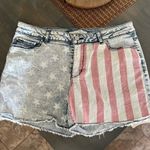 Cato  Est. 1946 Denim American flag stars & stripes red white blue denim shorts Photo 1