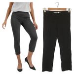 Betabrand  Pants Womens XS Pull On Cropped Capri Yoga Ponte Knit Charcoal Gray Photo 1