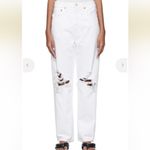 AGOLDE NWT  90s Mid Rise Loose Fit Distressed Denim Straight Jeans White Size 27 Photo 12