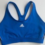Adidas Sports Bra Blue with Colorblock Stripes Light Blue and Navy Size Large Photo 0