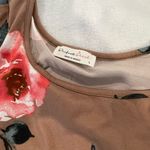 Floral Long Sleeve Dress Brown Photo 1