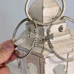Big Rhinestone Cross Loops Silver Photo 4