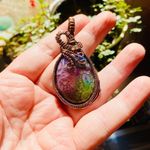 Rainbow Solar Quartz Copper Wired Pendant Photo 3