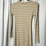 Giani Bernini GB Womens Size S Ribbed Stripped Front Tie Pullover Long sleeve Taupe Dress NWT Photo 6