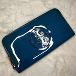 Tory Burch  Blue Patent Leather Zip Around Wallet Photo 0