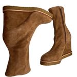 Veronica Beard Women 9.5 Arlo Suede Leather Wedge Boots Hazelwood Tan Brown NWOT Photo 13