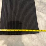 Elie Tahari Black Pinstriped Pleated Wide Leg Pants Size Medium Photo 8