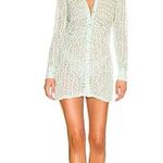 For Love & Lemons Drea Mini Dress Medium – NWT, Sold Out Sheer Style Retail $225 Green Photo 6