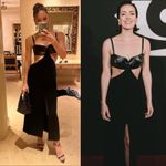 Alexis Marsella Square Neck Cutout Midi Dress Black Size M Photo 4