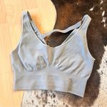 Cuyana NWOT Light Gray Crop Tops Size XS Cut Out Sports Bra Photo 0