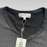 Wildfox  Baggy Beach Jumper Deep V | Clean Black Grey Size X-Small NWT Photo 2