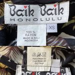 Baik Baik Vintage Hawaiian Banana Floral Print Sleeveless Shift Dress XS Photo 4