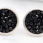 Boutique Black Crystal Druzy Earrings | Gold Filled Photo 0