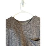 Garnet Hill  Gray white Swirl Print Long Sleeve Casual T-Shirt Women Sz M Photo 3
