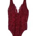 Victoria's Secret Victoria’s Secret Red Lace Bodysuit Women’s Size M Sexy Sheer Lingerie One Piece Photo 1