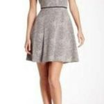 Rebecca Taylor  A line Dress Above KNee Size 2 Muted Floral print Leather Career Photo 1