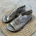 A.S.98 Women’s Reiley Leather Sandal Flat Peeptoe in Silver 38/US 7.5 Photo 4