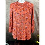 Mason & Belle Button & Loop Closure Tunic Rustic Floral size S Photo 1