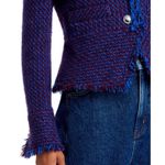 Derek Lam 10 Crosby Tweed Jacket‎ Blazer Fringed Trim Royal Blue Red Size 2 Photo 4