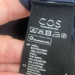 COS navy blue 3/4 sleeve pullover top Photo 3