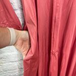 Vintage 70s Gilead Mauve Pink Maxi Gown 1/2 Zip Size S Satin House Dress 55" Photo 2