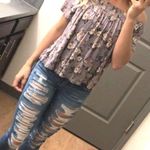 American Eagle Floral Off The Shoulder Skirt Photo 1