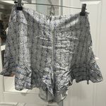 Maeve (Anthro) Blue Pineapple Print Flutter Hem High Waisted Shorts, Size 4 Photo 2
