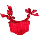 Victoria's Secret NEW  Dream Angels Satin Bow-Tied Corset Top Red Medium M NWT Photo 2