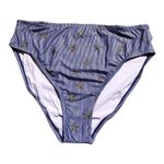 Modcloth NIP Franky Blue White Stripe Gold Starfish High-Waisted Bikini Bottom Photo 2