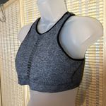 Zobha  Heather Gray Cut Out Racerback Sports Bra Large Photo 3