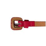 PINK SNAKESKIN EMBOSSED FAUX LEATHER FASHION BELT (XS) Photo 5