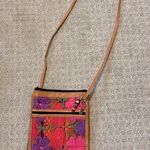 Handmade Mexican Artisanal Floral Embroidered Zippered Crossbody Handbag Photo 0