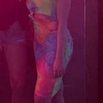 Rainbow Tie Die Body on Dress With Cutout Multiple Size M Photo 2