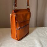 American Vintage Vintage Stone Mountain Tan Leather Shoulder Bag Small Organizer Pouch USA Photo 1