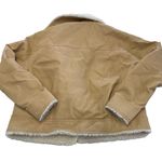 Derek‎ Lam Coat Womens X Small Brown Tan Oversized Shearling Jacket Faux Leather Size XS Photo 5