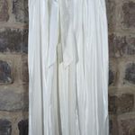 Elie Tahari Catherine Wide Leg Belted Pants Woman's 8 White Subtle Striped Photo 0