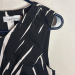 Calvin Klein Sleeveless Black and White Dress Zebra print Flared skirt size 2 Photo 5