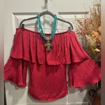Vava by Joy Han : Women's Off the shoulder blouse with bell sleeves - Red… Photo 0