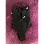 Spiritual Gangster Black Lace Up One Piece Swimsuit Size Small S Flower Patch Photo 5