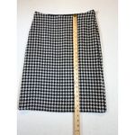 Max Mara  Houndstooth Pencil Skirt Black White Classic Business Career Knee Length Photo 4