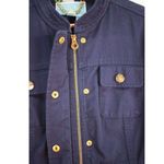 Draper James  Women's Field Jacket Blue Cargo Utility Full Zip Size XS Photo 6
