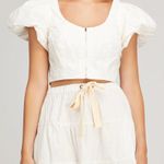 Ulla Johnson NWT Kalena cotton poplin crop top in White Photo 6