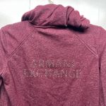 Armani Exchange  Burgundy Full Zip Hooded Women's Sweatshirt Size Small Photo 8