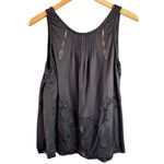 Odd Molly Embroidered Brown Satin Tank Top Size 1/Small Photo 3